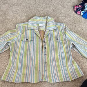 Christopher & Banks Multicolor Striped Blazer